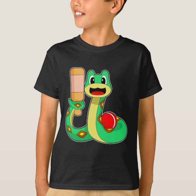 T-shirt Chauve-souris de cricket serpent (Devant)