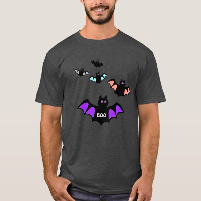 T-shirt Chauve-souris tendance d'Halloween (Devant)
