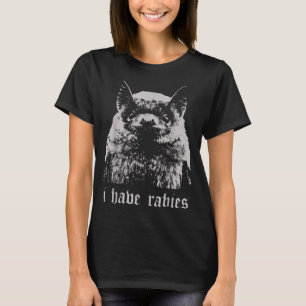 T-shirt Chauve-souris vintage j'ai la rage Citation drôle 