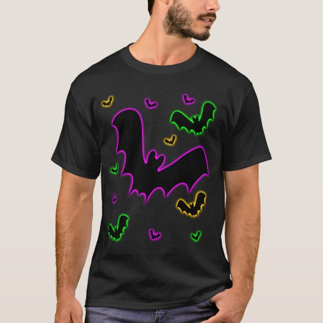 T-shirt Chauves-souris à lueur de vampire (Devant)
