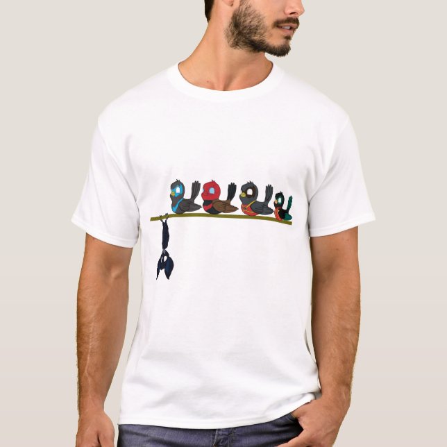 T-shirt Chauves-souris et Robins (Devant)