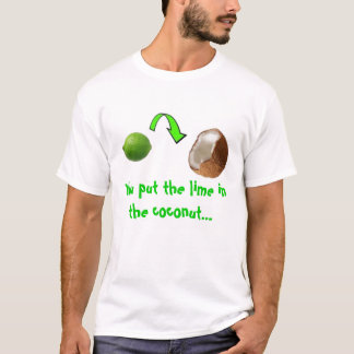 T-shirt chaux dans la noix de coco