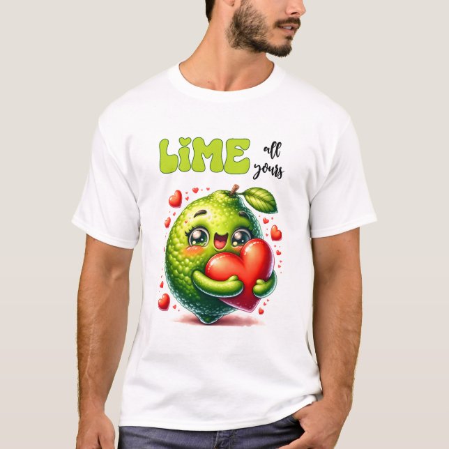 T-shirt Chaux Drôle Tout Votre Punny Valentine (Devant)