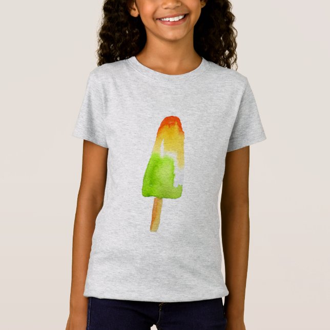 T-Shirt Chaux orange popsicle Été glaces pop art (Devant)