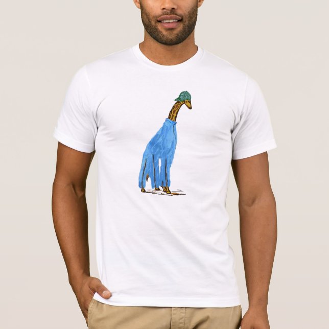 T-shirt Chaving une girafe (Devant)