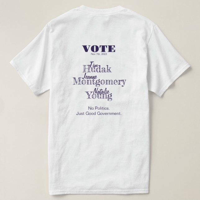 T-Shirt CHB Dems Hudak Montgomery Young (Design dos)