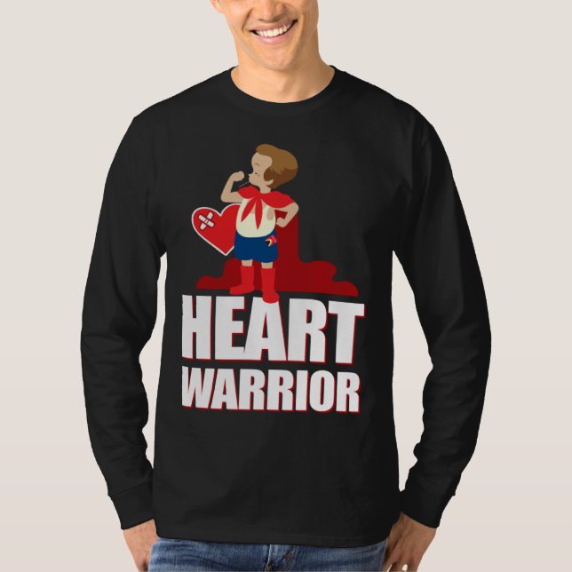 T-shirt CHD Heart Confidence Caped Boy Hero Warrior Healed (Devant)