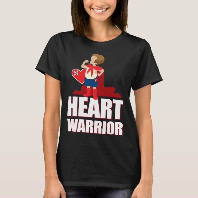 T-shirt CHD Heart Confidence Caped Boy Hero Warrior Healed (Devant)