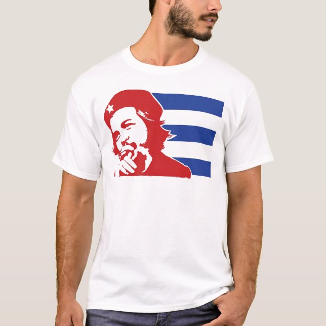 T-shirt Che Guevara Cuban Flag  (Devant)
