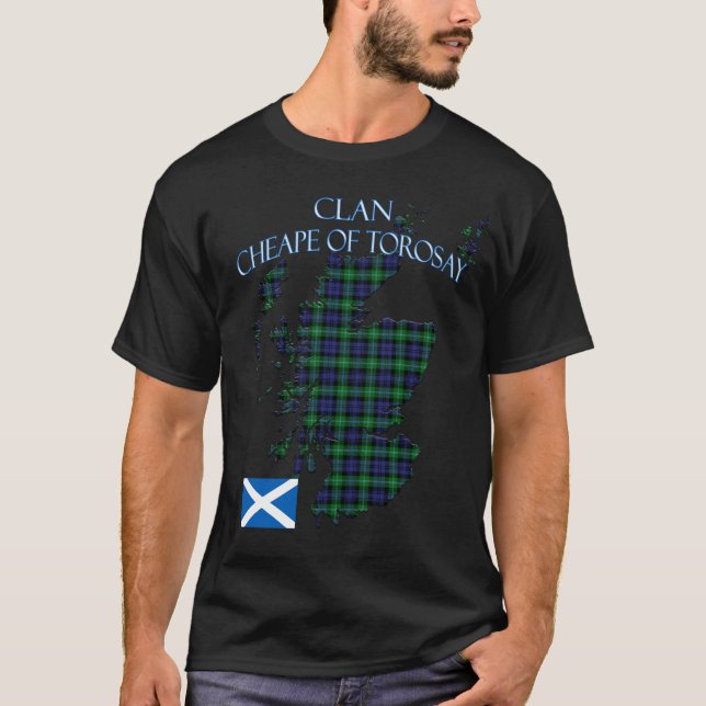 T-shirt Cheape de Torosay Scottish Clan Tartan Scotland (Devant)