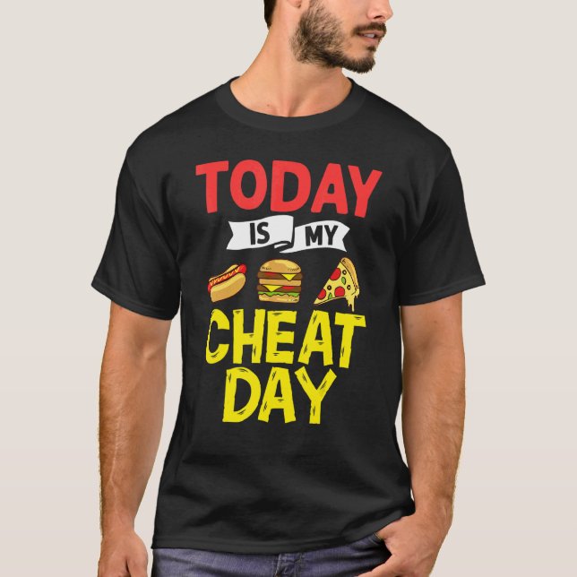 T-shirt Cheat Day Diet Food Workout Quotes Fitness Gym 2 (Devant)