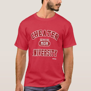 T-shirt Cheater University Parody College Slogan sportif