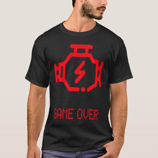T-shirt Check Engine Light MIL car repair motor damage (Devant)