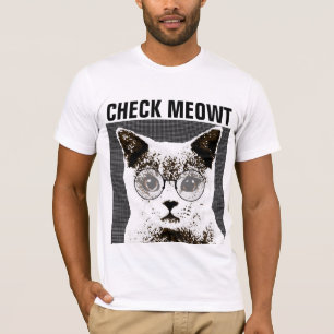 T-shirt Check Meowt, Drôle Chat avec lunettes de soleil T-