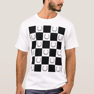 T-shirt checkered de logo de cartel