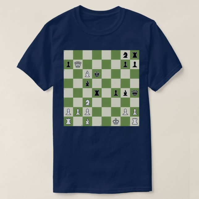 T-shirt Checkmate in 3 Moves Chessboard w Chess Exercice (Design devant)