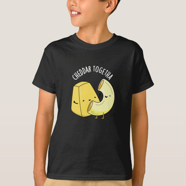 T-shirt Cheddar Ensemble Blague Nourriture Drôle Fond Somb (Devant)
