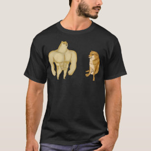 T-shirt Cheems Et Buff Shiba Inu Drôle Chien Dank Mème