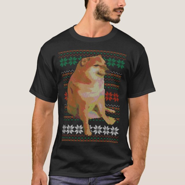 T-shirt Cheems Vilain Sweater Doge Design de mème (Devant)