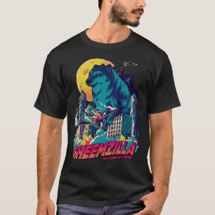 T-shirt Cheemzilla - La bombe de Cheemse Blue Kaiju Shib