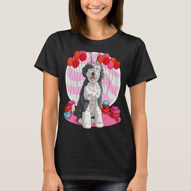 T-shirt Cheepadoodle Coeur Saint Valentin Chien (Devant)