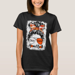 T-shirt Cheer Basketball Maman Des Deux Mains Bun Hair Gla
