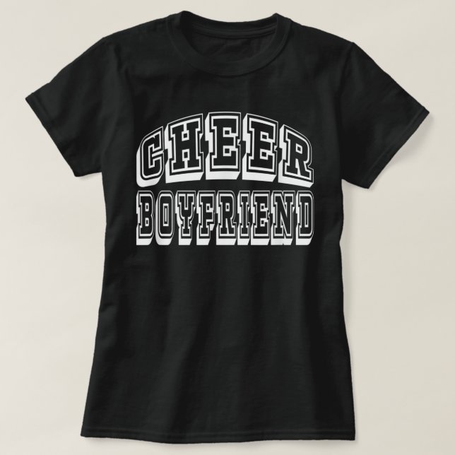 T-shirt Cheer Boyfriend Fier Pom-pom girl BF (Design devant)