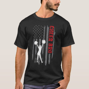T-shirt Cheer Bro US Pom-pom girl Drapeau Cheerled Brother