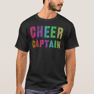 T-shirt Cheer Capitaine Cheerleader Équipe Pom-pom girl