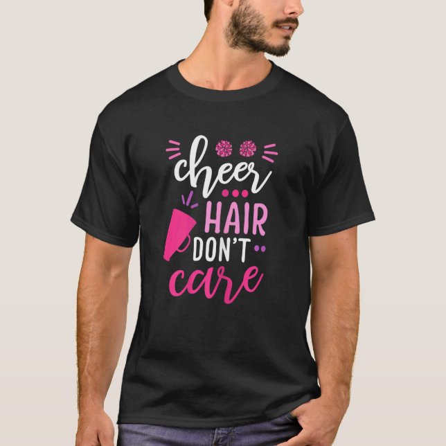 T-shirt Cheer Cheer ne se soucient pas Cheerleader Pom-pom (Devant)