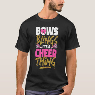 T-shirt Cheer Cheerled Bows Bling C'est une chose plus gai