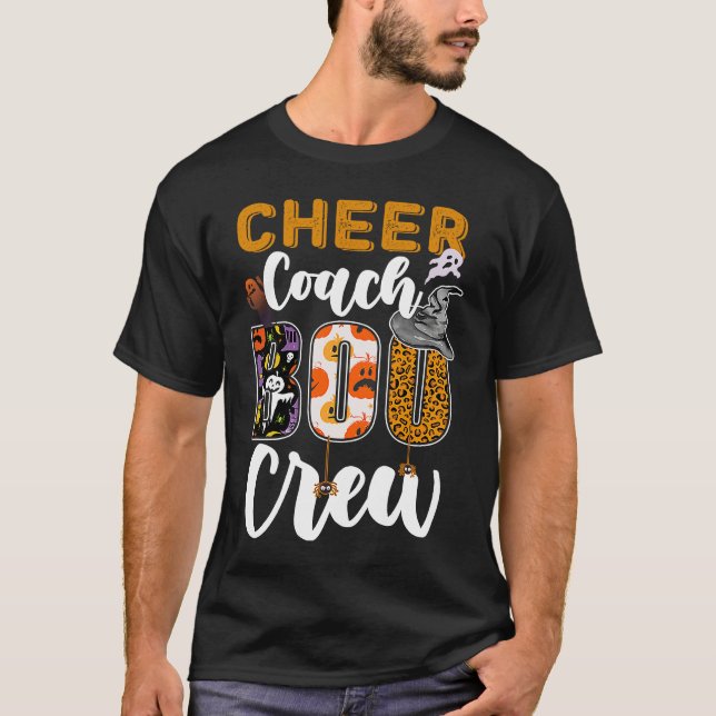 T-shirt Cheer Coach Boo Crew Ghost Cheerleader Halloween M (Devant)
