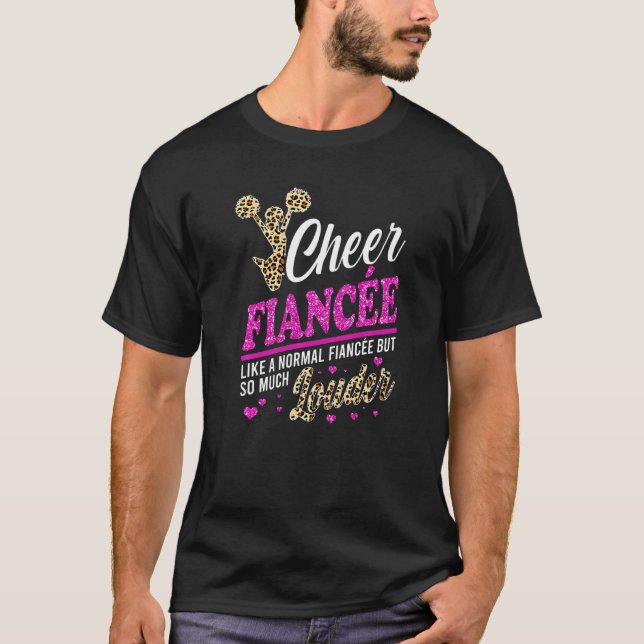 T-shirt Cheer Fiancée Plus Grand Empreinte de léopard Vent (Devant)