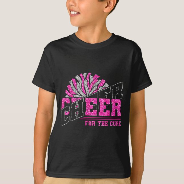 T-shirt Cheer For The Breast Cancer Awareness Cheer Mom Ma (Devant)