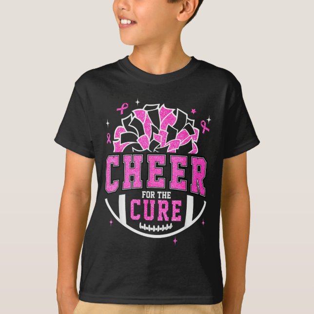 T-shirt Cheer For The Breast Cancer Awareness Cheerleader  (Devant)