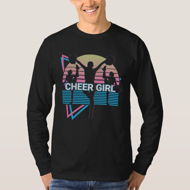 T-shirt Cheer Girl Cheerleader Retro Cheeerleading (Devant)