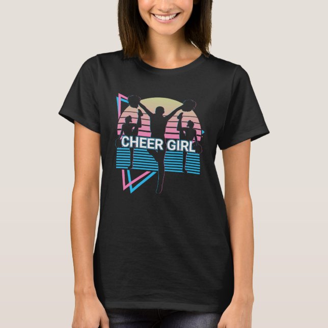 T-shirt Cheer Girl Cheerleader Retro Cheeerleading (Devant)
