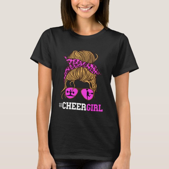 T-shirt Cheer Girl Pom-pom girl Écharpe Cheerled Sunglass (Devant)