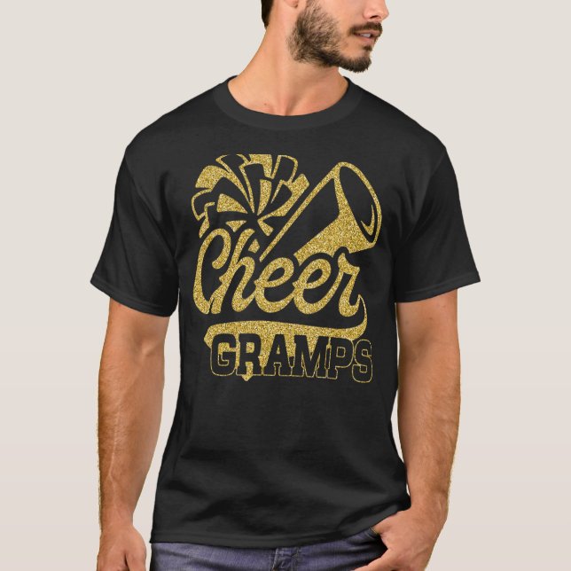 T-shirt Cheer Gramps Biggest Fan Cheerleader Father's Day (Devant)
