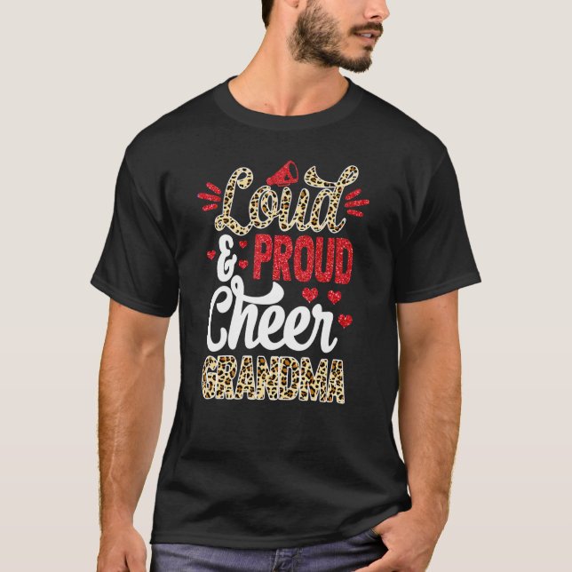 T-shirt Cheer Grand-Mère Plus Grand Empreinte de léopard V (Devant)