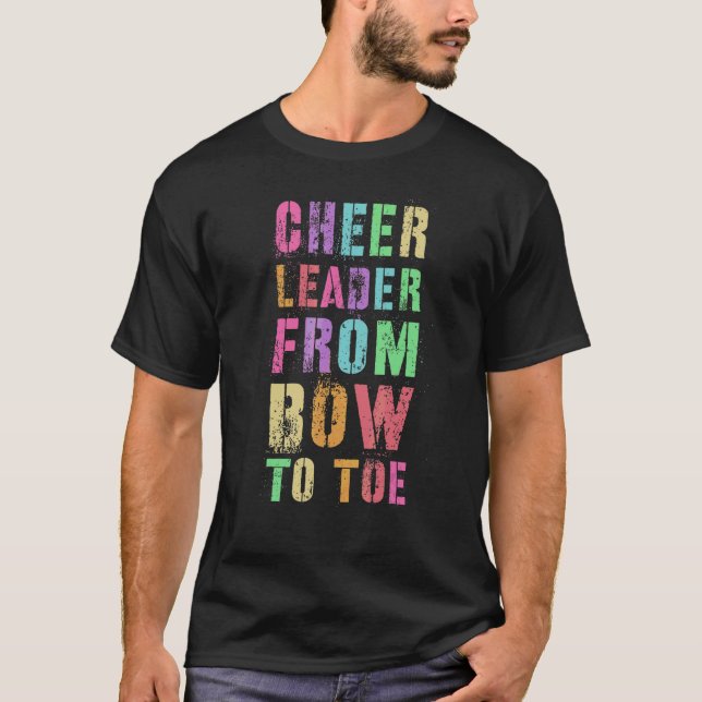 T-shirt Cheer Leader De Bow À Toe Cheerleader Équipe Che (Devant)
