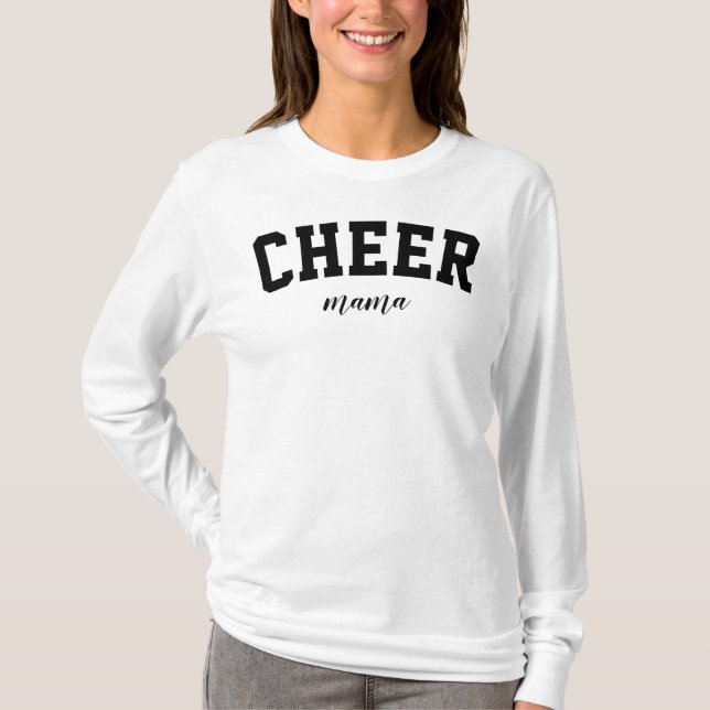 T-shirt Cheer Mama Cute Sports Maman University College (Devant)
