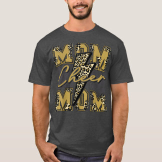 T-shirt Cheer Maman Feu boulon Cheer Leopard Gold