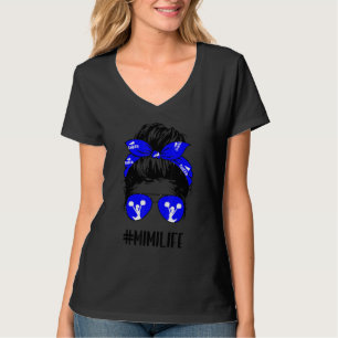 T-shirt Cheer Mimi Life Messy Bun Cheveux Cheerleader Mère