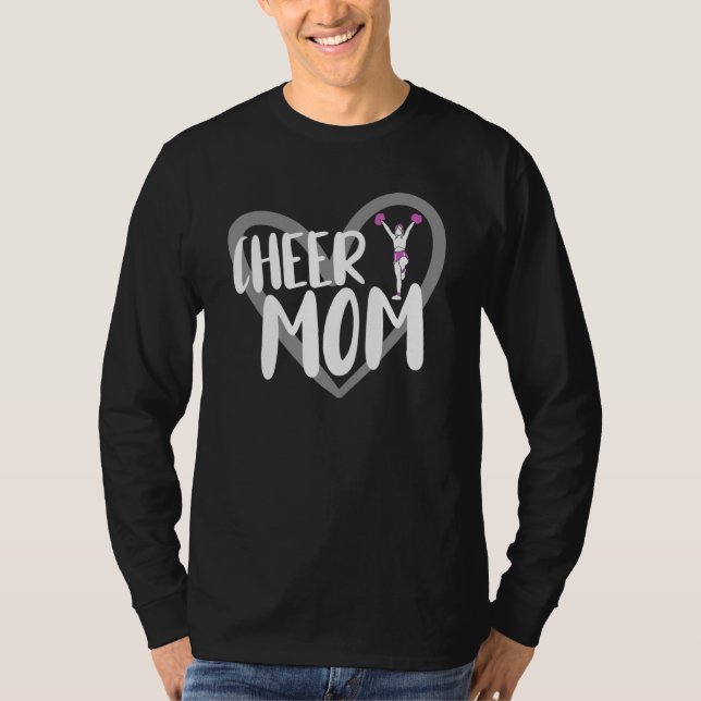 T-shirt Cheer Mom Heart Cheerleading Cheerleader 1 (Devant)