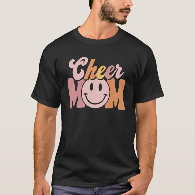 T-shirt Cheer Mom Pom Poms Best Cute Mom (Devant)
