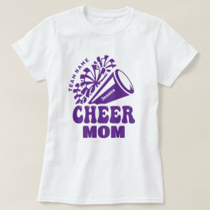 T-shirt Cheer Mom with Custom Team Name & Kid's Name