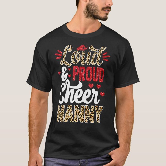 T-shirt Cheer Nanny Plus Grand Empreinte de léopard De Ven (Devant)