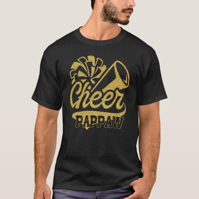 T-shirt Cheer Pappaw Biggest Fan Cheerleader Father's Day (Devant)