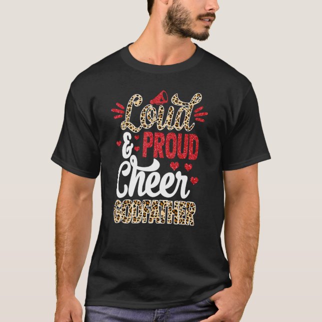 T-shirt Cheer Parrain Plus Grand Empreinte de léopard Vent (Devant)